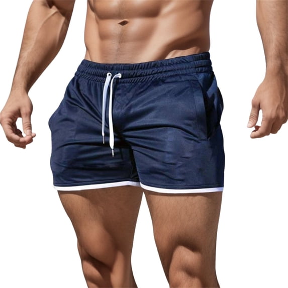 Sngxgn Men’s Causal Shorts Flat Front Short Classic Summer Beach Comfort Stretch Short(Navy,L)