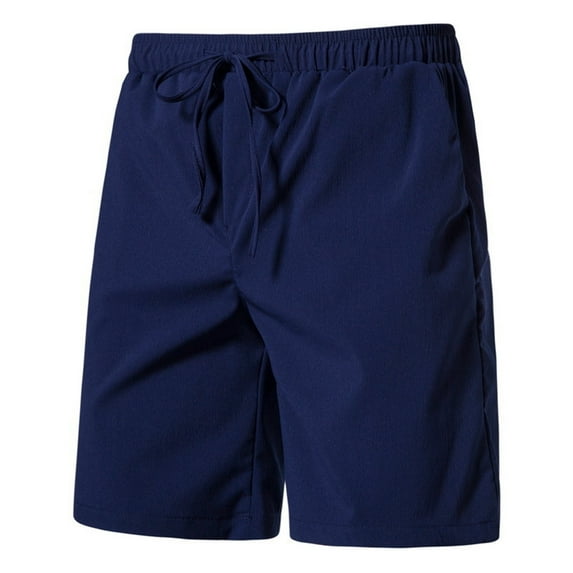 Sngxgn Men’s Causal Shorts Flat Front Short Classic Summer Beach Comfort Stretch Short(Navy,XXXL)