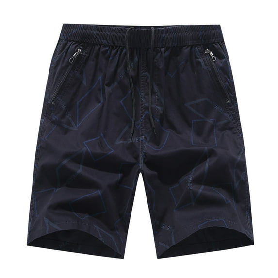 Sngxgn Men's Classic Cargo Shorts Lightweight Stretch Hiking Shorts Casual Wear Work Shorts with Pockets(Navy,L)