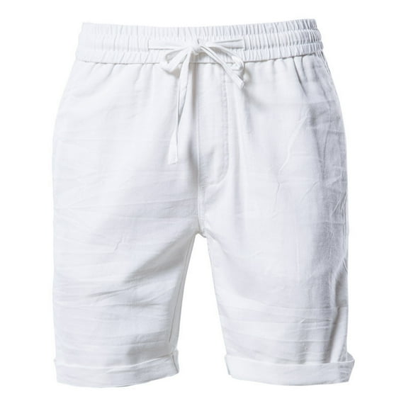 Sngxgn Men's Classic Cargo Shorts Lightweight Stretch Hiking Shorts Casual Wear Work Shorts with Pockets(White,M)