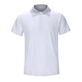 thumbnail image 1 of Sngxgn Men's Classic Fit Short Sleeve Polo Shirt(White,L), 1 of 8