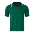 thumbnail image 1 of Sngxgn Men's Classic Fit Short Sleeve Solid Soft Cotton Polo Shirt(Green,XL), 1 of 5