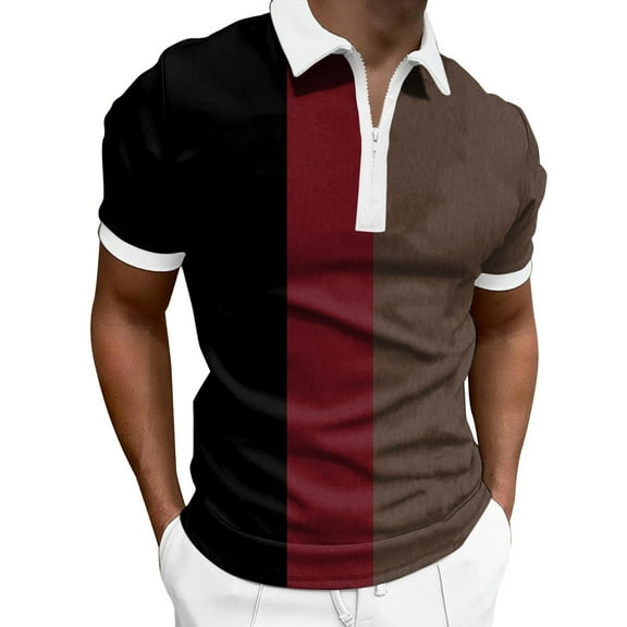 Sngxgn Men's Classic Fit Short Sleeve Solid Soft Cotton Polo Shirt(Wine,M)