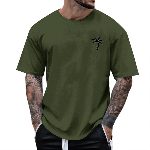 Sngxgn Men's Classic T-shirt, Everyday Tee for Men, Comfortable Soft Men's T-shirt(Green,XXXL)