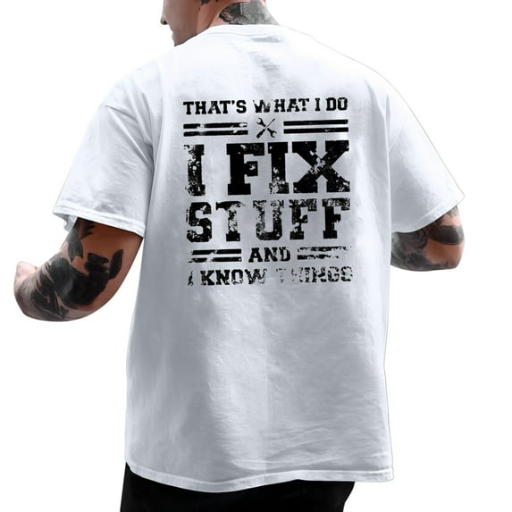 Sngxgn Men's Crewneck T-Shirt Lightweight Fit Active (White,XXL)