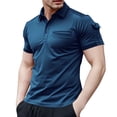 thumbnail image 1 of Sngxgn Men's Fit Midweight Short-Sleeve Polo(Blue,XL), 1 of 5