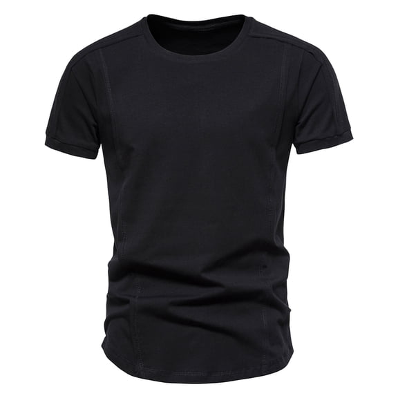 Sngxgn Men's Fit Short-Sleeve Crewneck T-Shirt(Black,XL)