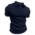 thumbnail image 1 of Sngxgn Men's Golf Polo Shirts Tennis Shirt Short Sleeve Casual Work T-Shirt(Navy,S), 1 of 7