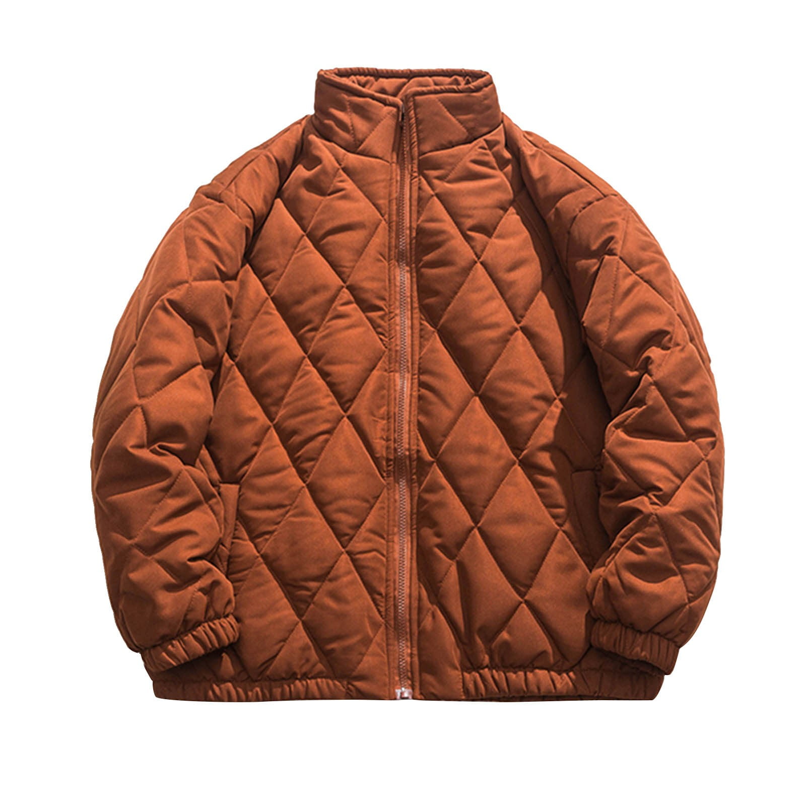 Sngxgn Men's Heavyweight Puffer Jacket Zip Up Waterproof Bubble