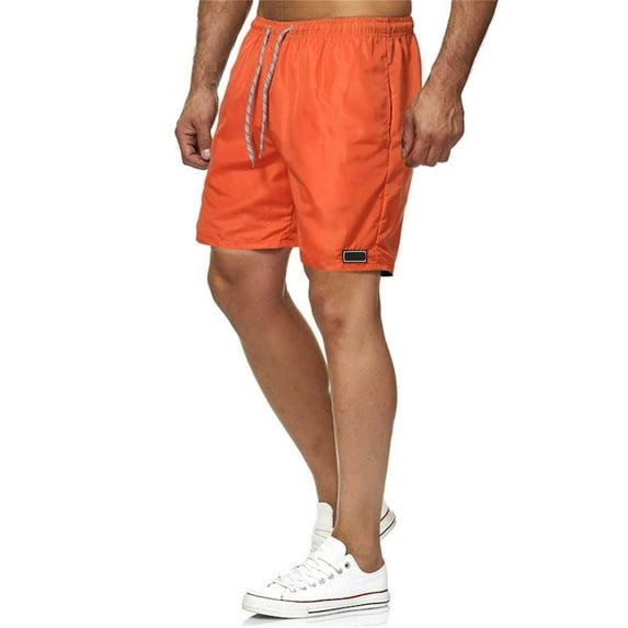 Sngxgn Men's Hiking Cargo Shorts Lightweight Outdoor Work Shorts for Men Travel Camping Casual(Orange,XXL)