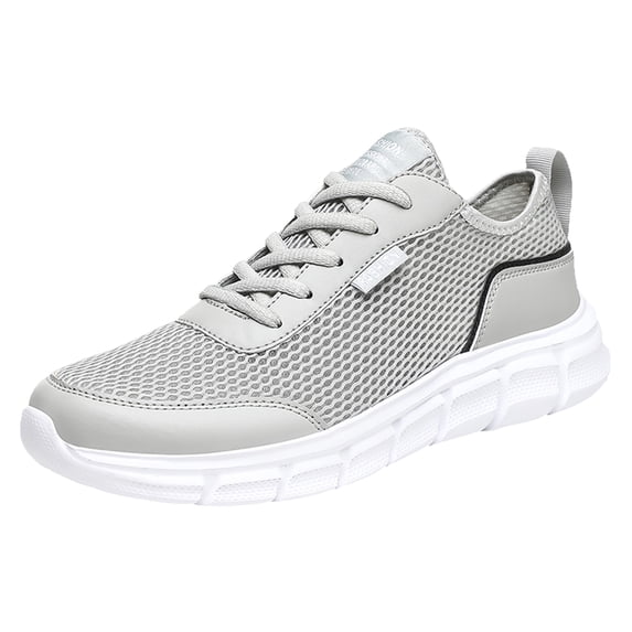 Sngxgn Men's Lightweight Running Shoes Breathable Sport Air Fitness Gym Jogging Sneakers(Grey,45)