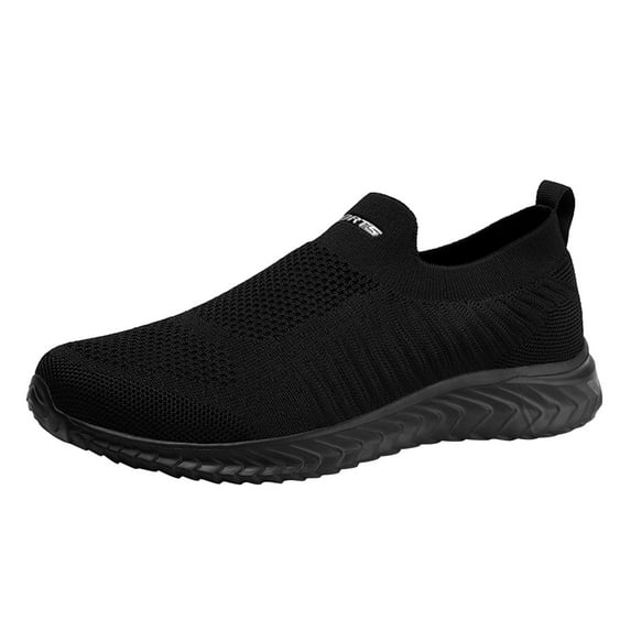 Sngxgn Men's Non Slip Running Shoes Light Breathable Casual Walking Shoes Fashion Sneakers Mesh Workout Sports Shoes(Black,39)