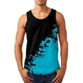 thumbnail image 1 of Sngxgn Men's Outfits Casual Sleeveless Round Neck Tank Top with Crop Top(Black,XXXXXL), 1 of 5