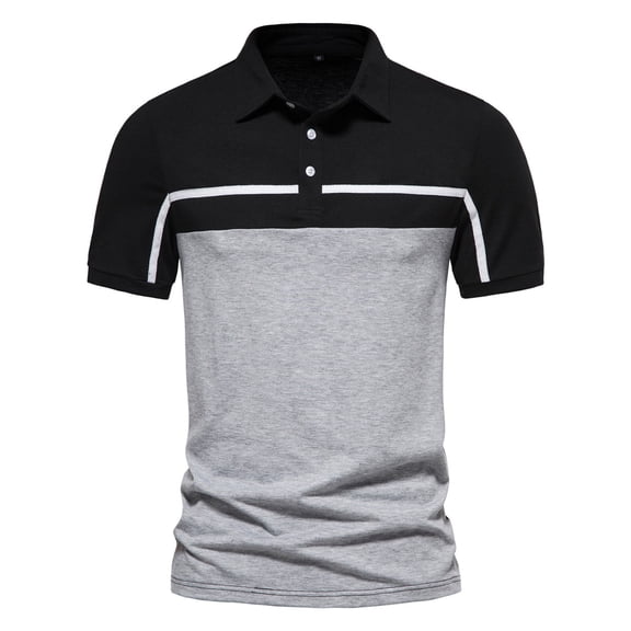 Sngxgn Men's Polo Shirt Short Sleeve Shirts Golf Shirt(Black,XL)