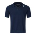 thumbnail image 1 of Sngxgn Men's Polo Shirt, Soft Polo Shirt, Short Polo Shirt(Navy,L), 1 of 5