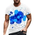 thumbnail image 1 of Sngxgn Men's Print Tee Tops Casual Round Neck Short Sleeve Summer T Shirts(White,L), 1 of 3