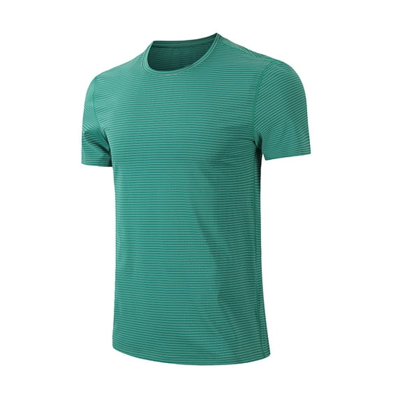 Sngxgn Men's Shirts Short Sleeve Casual Basic Summer Solid T Shirts(Green,XL)