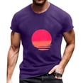 thumbnail image 1 of Sngxgn Men's Shirts Short Sleeve Casual Basic Summer Solid T Shirts(Purple,XXXL), 1 of 3