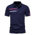 thumbnail image 1 of Sngxgn Men's Short Sleeve Fit Polo Shirt(Navy,XL), 1 of 6