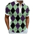 thumbnail image 1 of Sngxgn Men's Short-Sleeve Polo Shirt(Green,XXXL), 1 of 4