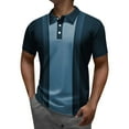 thumbnail image 1 of Sngxgn Men's Short Sleeve Polo T-Shirt(Blue,L), 1 of 4