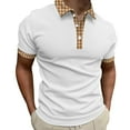 thumbnail image 1 of Sngxgn Men's Short Sleeve Polo T-Shirt(White,XXXL), 1 of 4