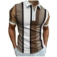 thumbnail image 1 of Sngxgn Men's Short Sleeve Regular Fit with Polo Shirt(Coffee,XL), 1 of 5