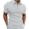 thumbnail image 1 of Sngxgn Men's Short Sleeve Regular Fit with Polo Shirt(Grey,S), 1 of 5