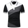 thumbnail image 1 of Sngxgn Men's Short Sleeve Solid Stretch Cotton Polo Shirt(Black,M), 1 of 2