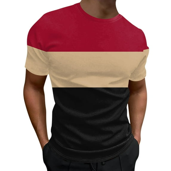 Sngxgn Men's Short Sleeve T-Shirt Crewneck Lightweight Tee Shirts for Men Workout Casual(Beige,XL)