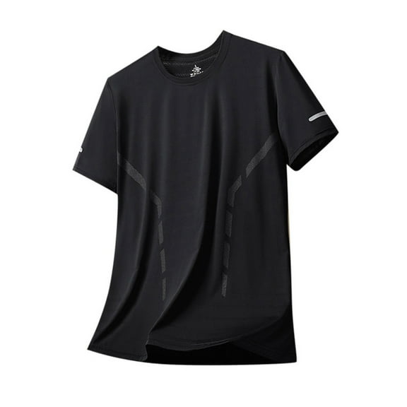 Sngxgn Men's Short Sleeve T-Shirt Performance Activewear(Black,XXL)