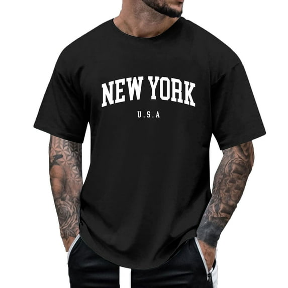 Sngxgn Men's Short Sleeve T-Shirt Workout T-Shirts(Black,XXL)