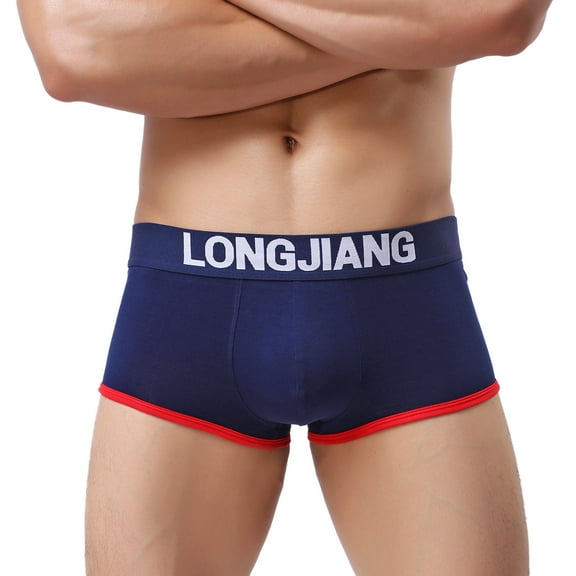 Sngxgn Men's Shorts Breathable Workout Running Underwear(Dark Blue,M)