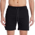 thumbnail image 1 of Sngxgn Men's Shorts Casual Classic Fit Stylish Elastic Waist Summer Beach Shorts with Pockets Sport Shorts(Black,M), 1 of 7