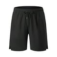thumbnail image 1 of Sngxgn Men’s Shorts Casual Drawstring Summer Beach Shorts(Black,XL), 1 of 5