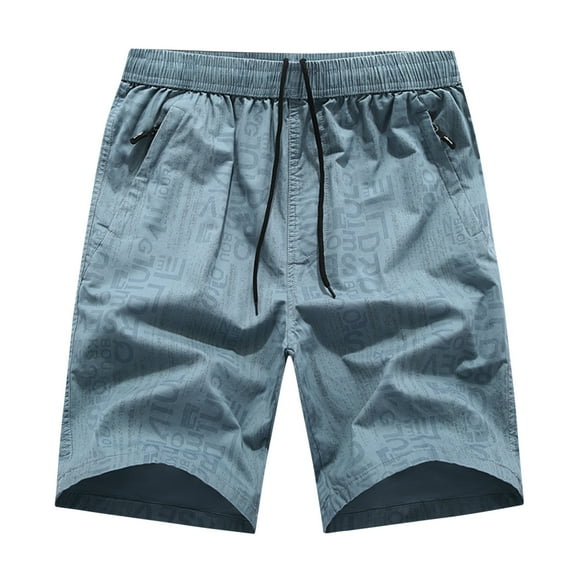 Sngxgn Men’s Shorts Casual Drawstring Summer Beach Shorts(Blue,XXL)