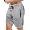 thumbnail image 1 of Sngxgn Men’s Shorts Casual Drawstring Summer Beach Shorts(Grey,L), 1 of 7
