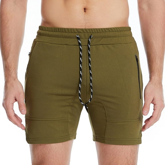 Sngxgn Men's Shorts Casual Elastic Waist Drawstring Casual Summer Beach Stretch Shorts(Green,XL)