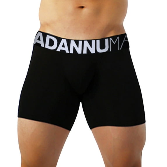 Sngxgn Men's Shorts Workout Running Underwear(Black,L)