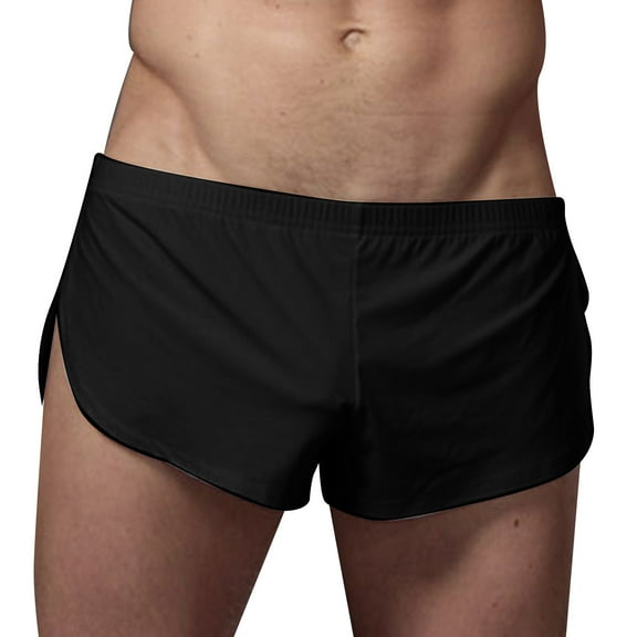 Sngxgn Men's Shorts Workout Running Underwear(Black,XL)