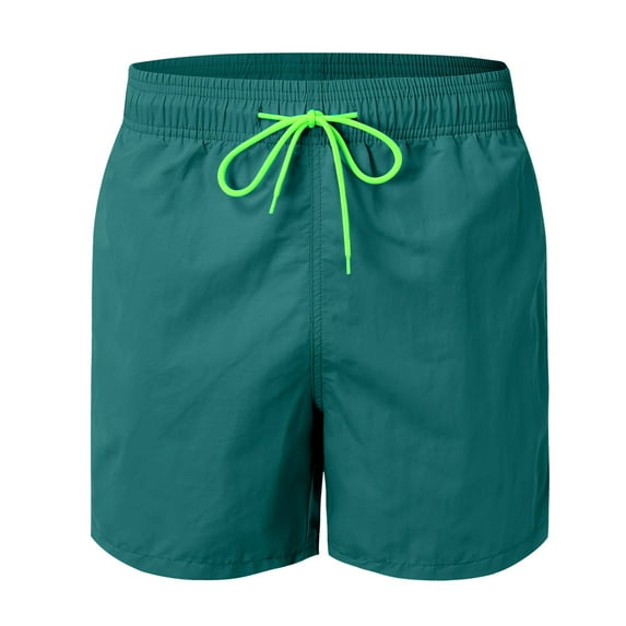 Sngxgn Men's Shorts with Pockets Running and Gym Shorts, Lightweight and Workout Shorts(Green,L)