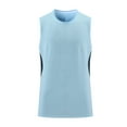 thumbnail image 1 of Sngxgn Men's Sleeveless Shirt Workout Swim Shirt Gym Beach Tank Top(Blue,L), 1 of 7