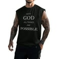 thumbnail image 1 of Sngxgn Men's Sleeveless Workout Swim Shirt Running Gym Tank Top Big and Tall(Black,S), 1 of 4