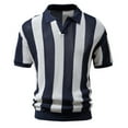 thumbnail image 1 of Sngxgn Men's Slim Fit Short Sleeve Polo Shirt(Navy,S), 1 of 7