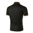 thumbnail image 1 of Sngxgn Men's Slim Fit Short Sleeve Solid Soft Cotton Polo Shirt(Black,M), 1 of 7