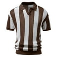 thumbnail image 1 of Sngxgn Men's Slim Fit Short Sleeve Solid Soft Cotton Polo Shirt(Brown,XL), 1 of 2