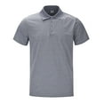 thumbnail image 1 of Sngxgn Men's Slim Fit Short Sleeve Solid Soft Cotton Polo Shirt(Grey,XL), 1 of 8