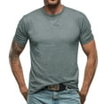 thumbnail image 1 of Sngxgn Men's Soft T-Shirt Classic Fit Lightweight Cooling Short Sleeve Casual Basic Shirt(Grey,L), 1 of 5