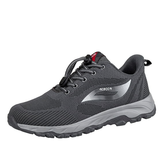 Sngxgn Men's Sport Gym Running Shoes Walking Shoes Casual Lace up Lightweight(Grey,43)