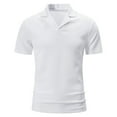 thumbnail image 1 of Sngxgn Men's Stretch Cotton Short Sleeve Polo T-Shirt(White,M), 1 of 8
